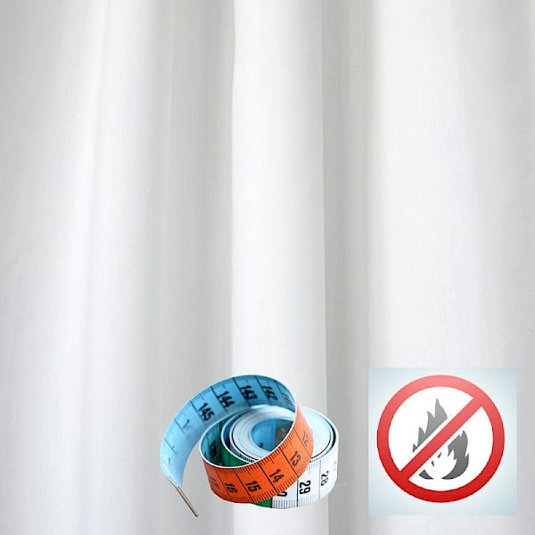 textiler Duschvorhang Meterware "Care" mit Flourcarbon-Ausrüstung, antimikrobiell- und schwer entflammbar nach B1